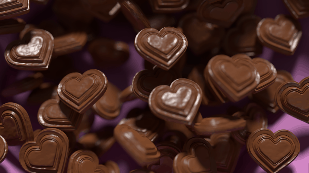 שוקולדים בצורת לב 